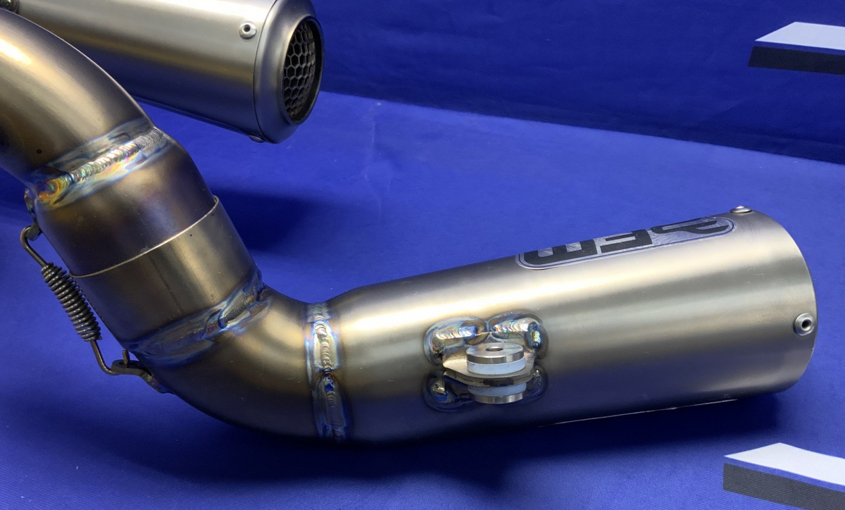 FM Projects Custom Rear Slip On Dual Exhaust System Aprilia RSV4RR 2015-2016 