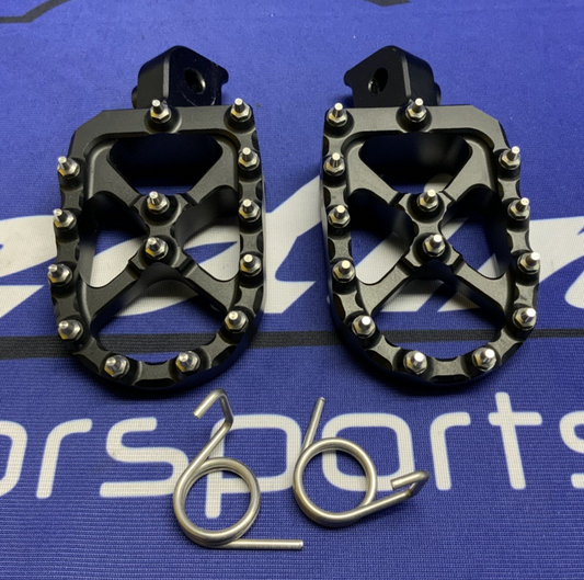 Flo Motorsports Pit Bike Foot Pegs CRF/KLX Kawasaki KLX110 FPEG-798BLK