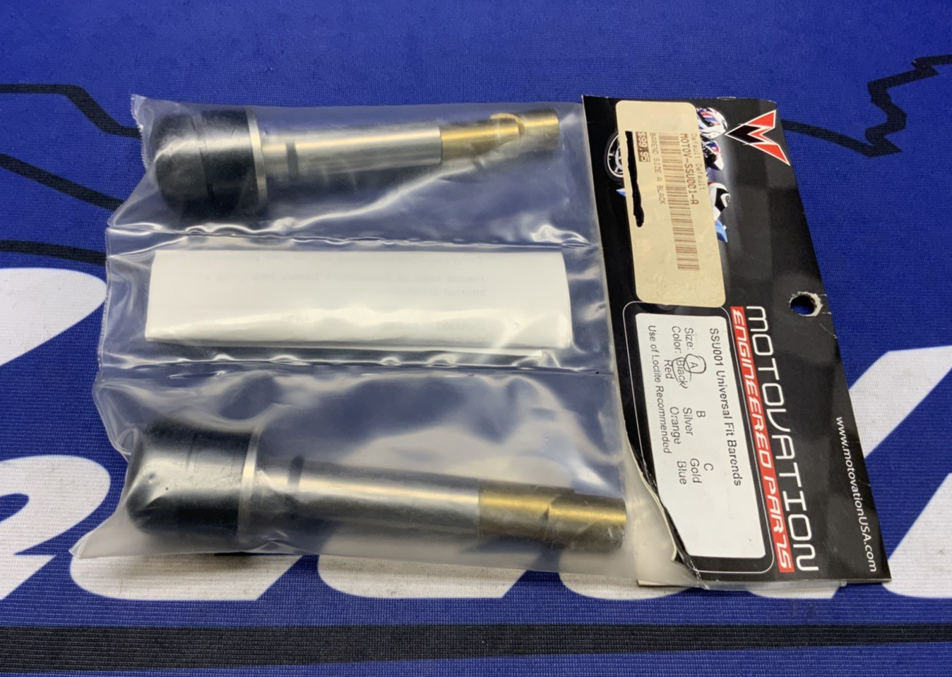 Motovation Weighted Universal Bar End Slider (Black) Size A SSU001
