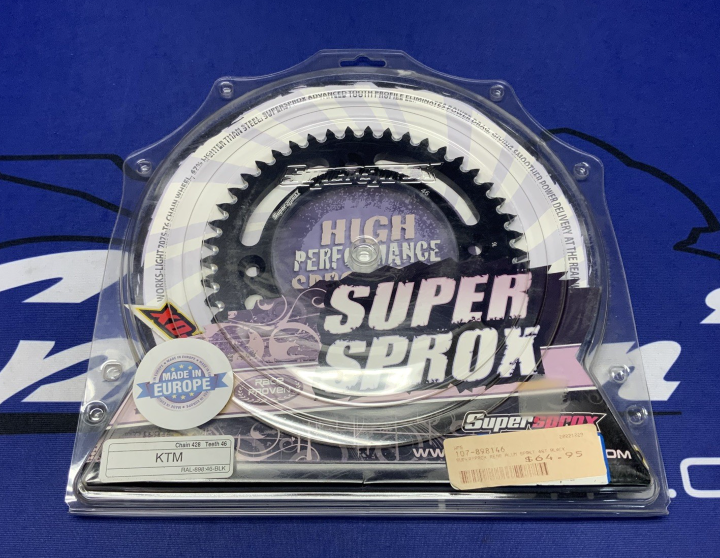 Supersprox Rear Sprocket Aluminum 46T (Black) 85SX 2003-2022 RAL-898-46-BLK