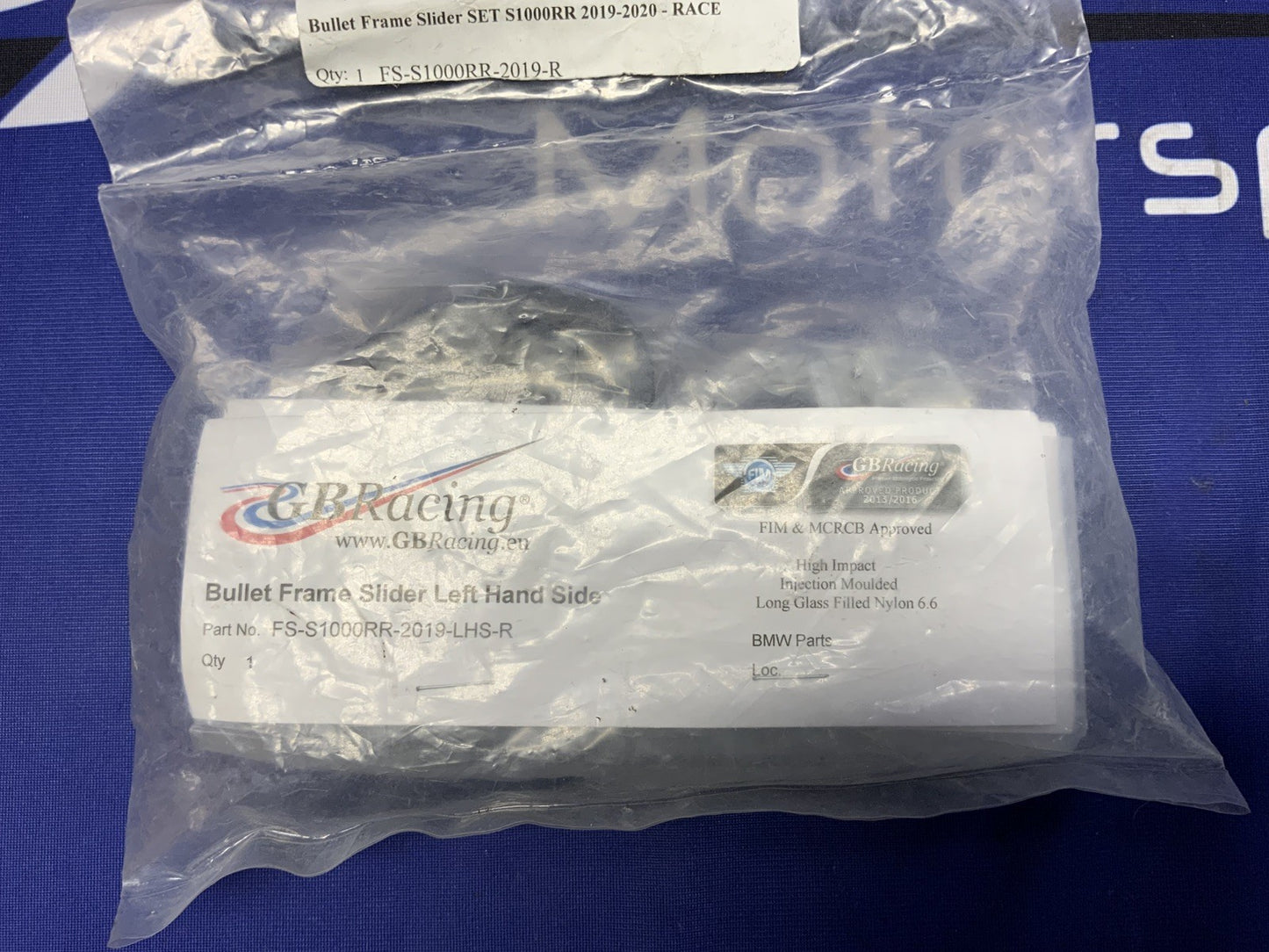 GB Racing Bullet Frame Slider Set S1000RR/M1000RR 2019-2026 FS-S1000RR-2019-R