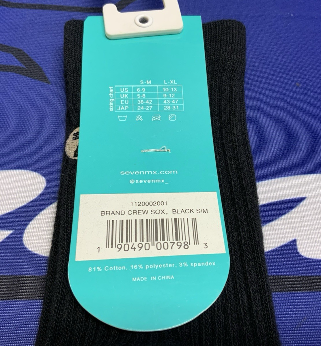 Seven MX Brand Crew Socks Black S/M 1120002001-S