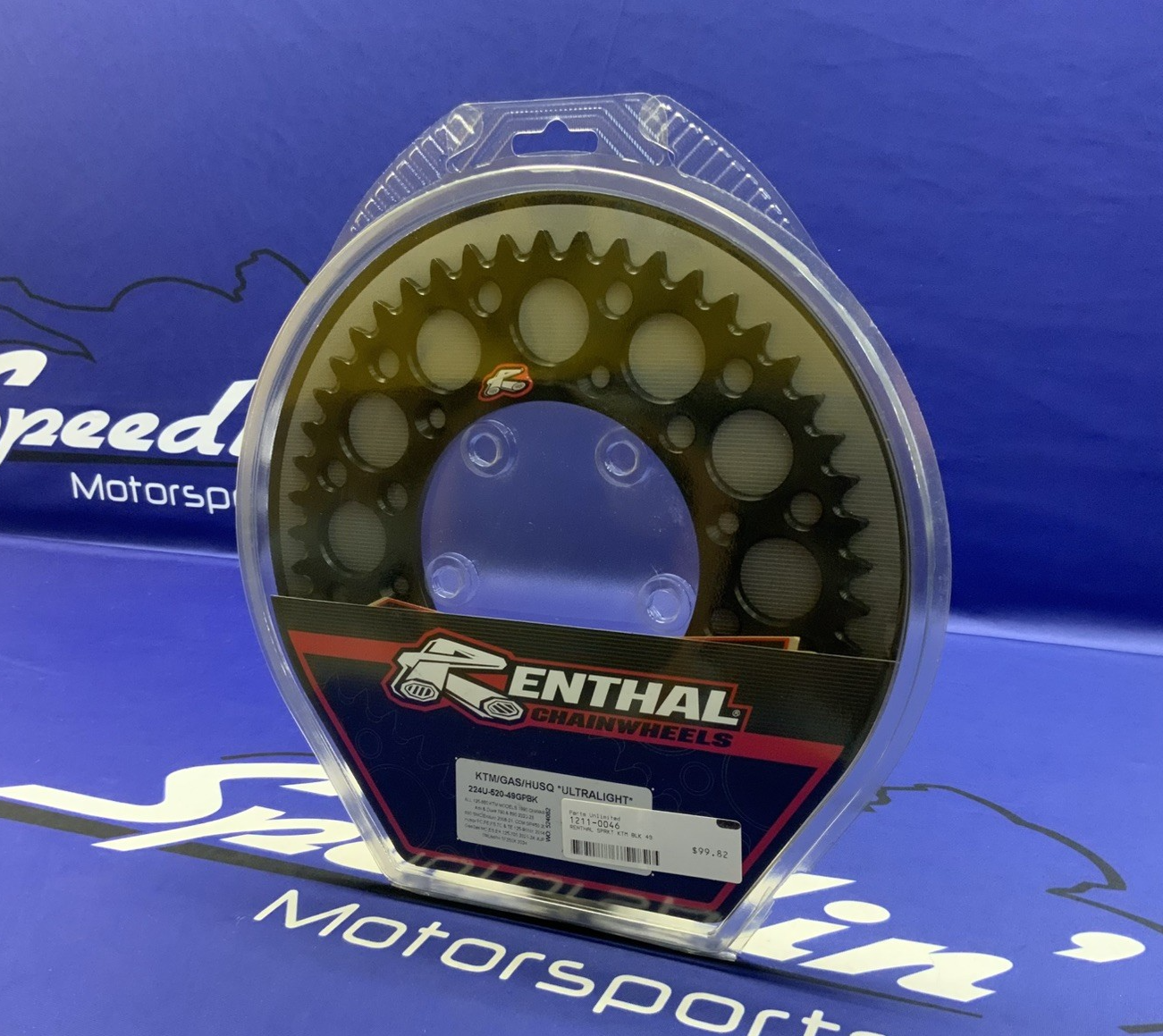 Renthal Rear Sprocket 49T (Black) 890 Duke R 2020-2023 224U-520-49GPBK