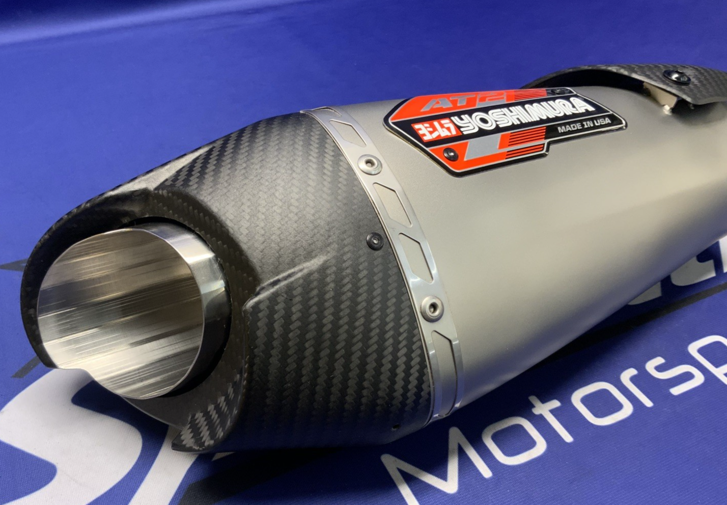 Yoshimura AT2 Slip-On Street Exhaust Muffler 57mm Inlet