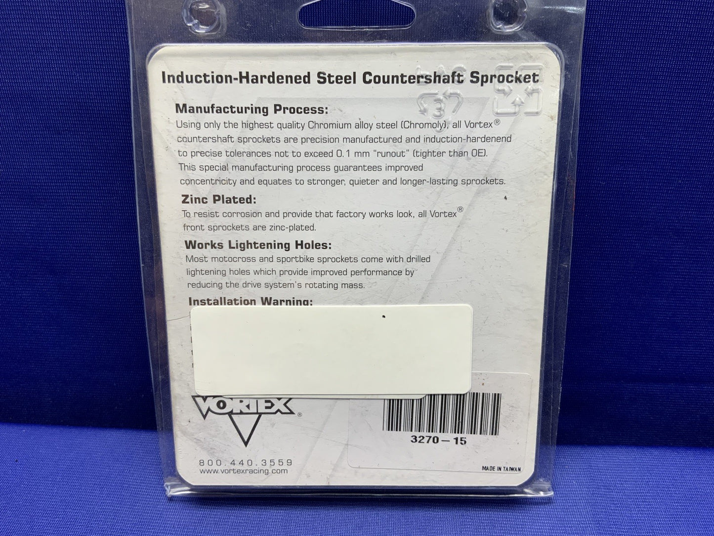Vortex Racing Front Sprocket (Several Models) 520 15 Tooth 3270-15