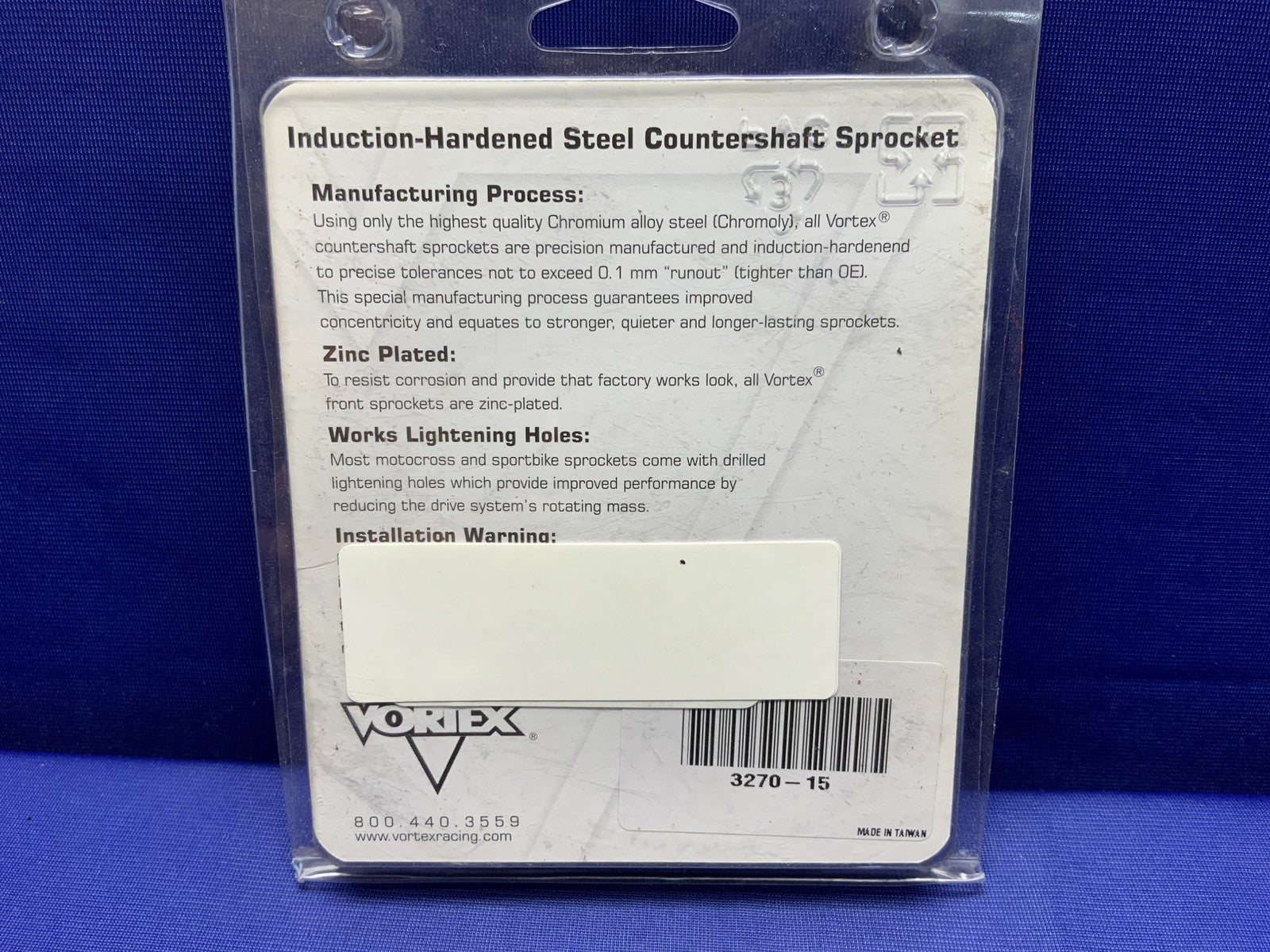 Vortex Racing Front Sprocket (Several Models) 520 15 Tooth 3270-15