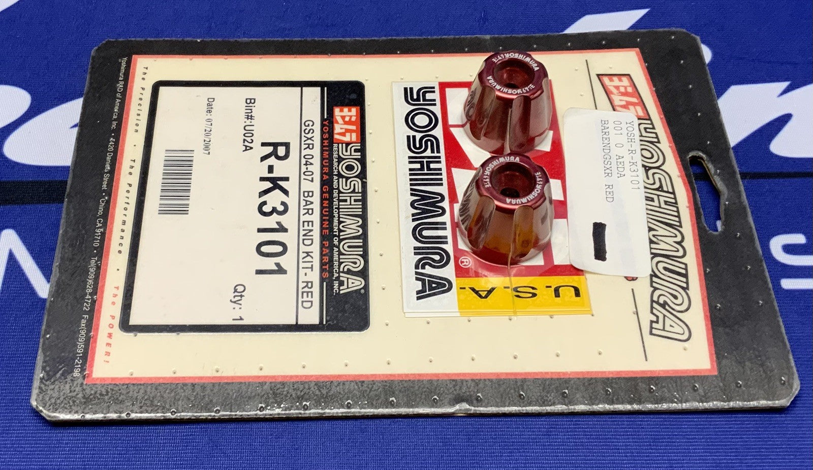 Yoshimura Bar End Kit (Red) GSX-R 600/750/1000 2004-2007 R-K3101