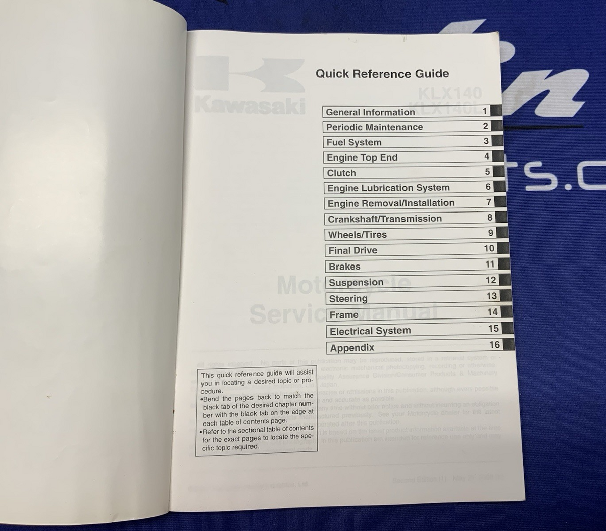 Kawasaki KLX140/L Service Manual 2008-2009 OEM 99924-1390-02