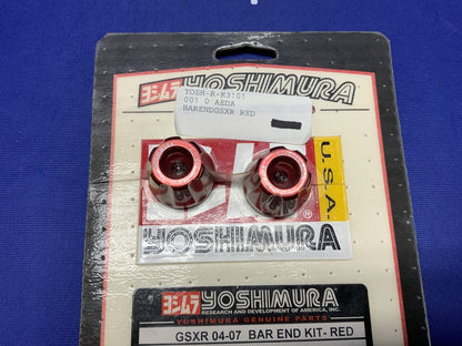 Yoshimura Bar End Kit (Red) GSX-R 600/750/1000 2004-2007 R-K3101