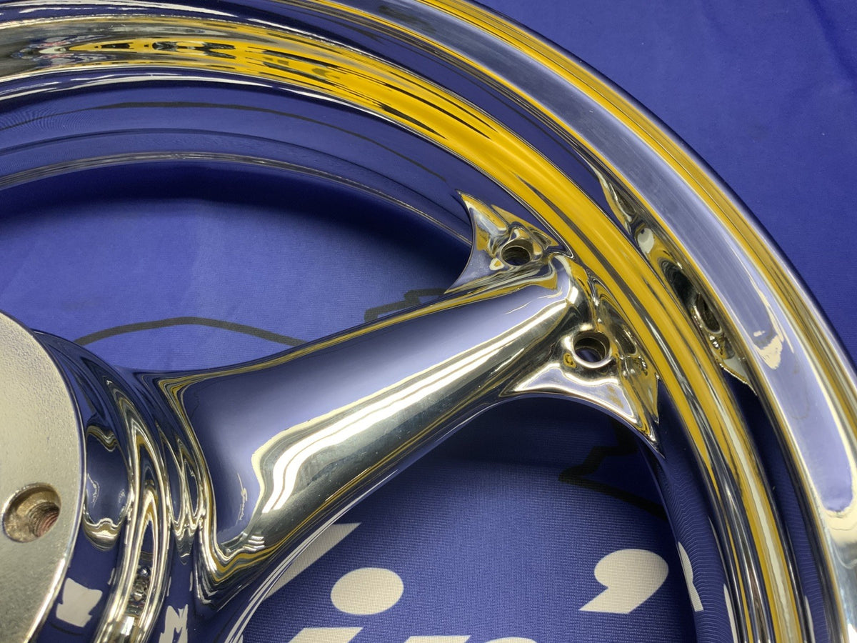 Kawasaki Front & Rear Wheel (Chrome) ZX-6R/636 2003-2004 OEM 41073-0112-R2