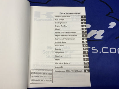 Kawasaki Eliminator Service Manual 250/HS 1988-1994 OEM 99924-1093-53