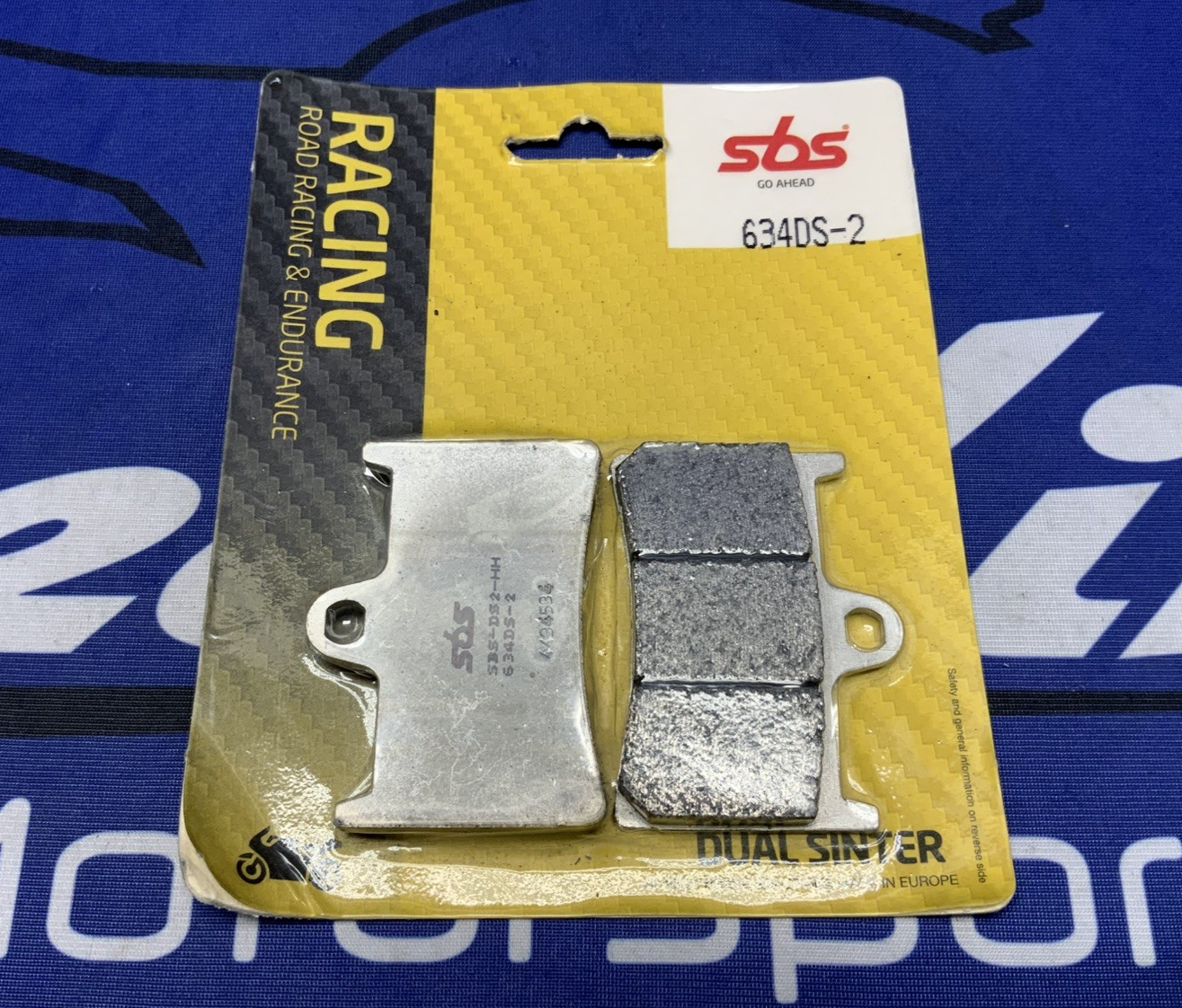 SBS Racing Sintered Front Brake Pads YZF-R6 2005-2020, R1 2015-2021 634DS-2