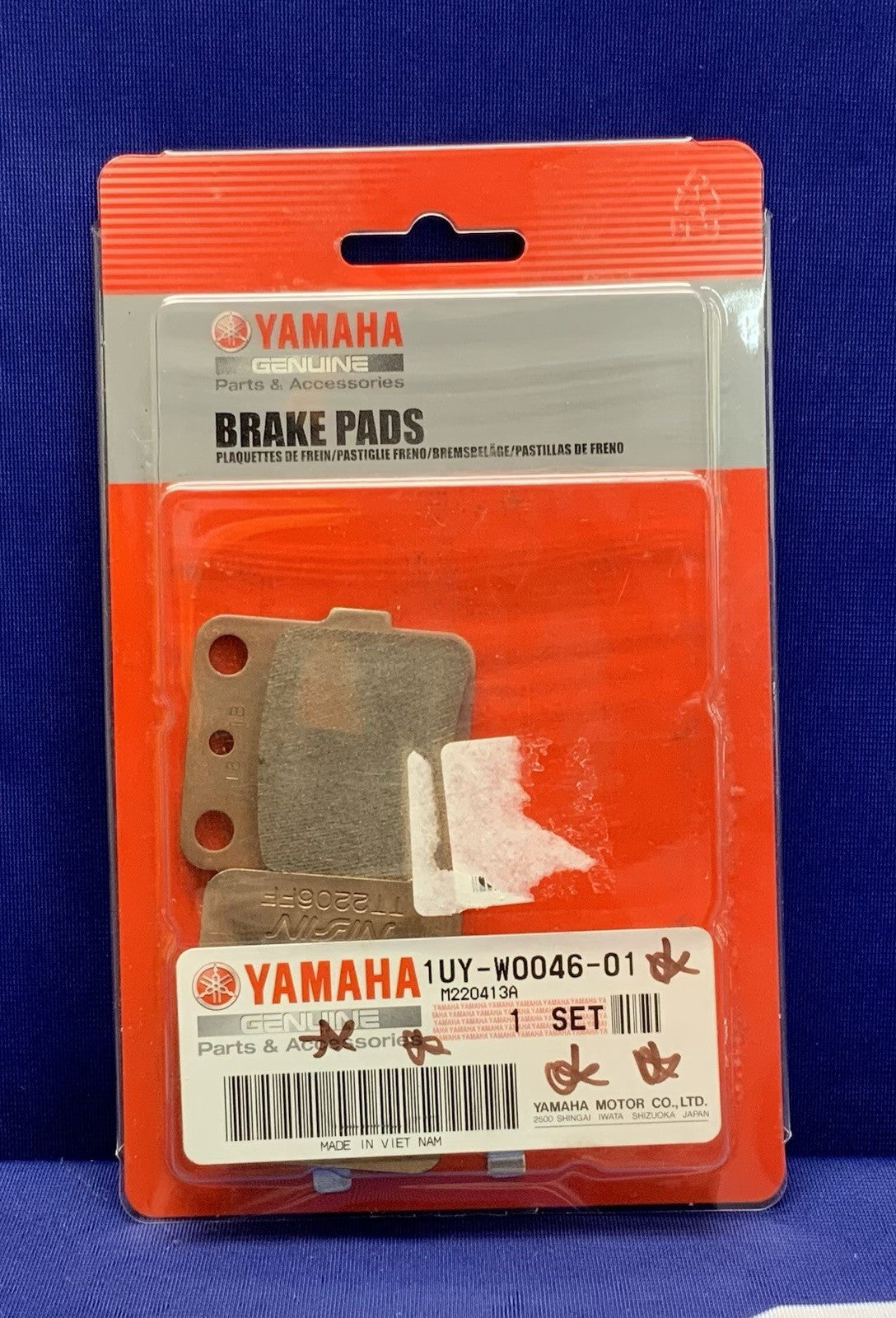 Yamaha Rear Brake Pads Banshee 1988-2006 OEM 1UY-WOO46-01-00