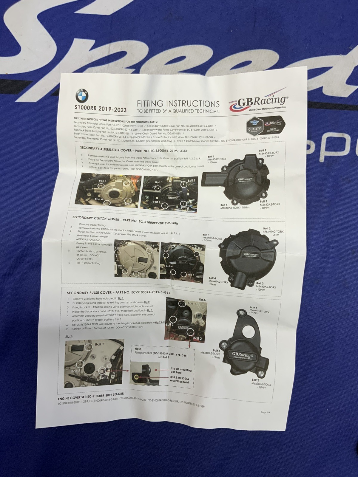 GB Racing Secondary Thermostat Cover S1000RR/M1000RR EC-S1000RR-2019-5-GBR