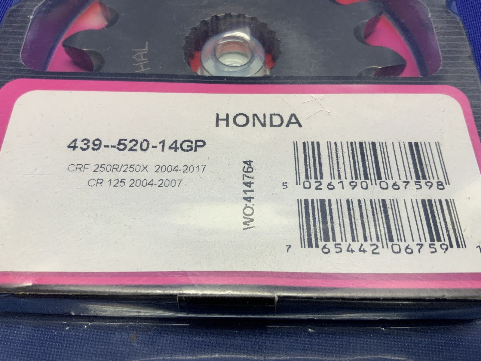 Renthal Front Sprocket Honda CRF250R/X 2004-2017 439-520-14GP