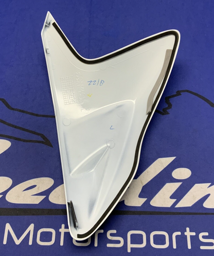 Suzuki Left White Fuel Tank Cover GSXR 600/750 2017-25 OEM 44280-14J80-YUH