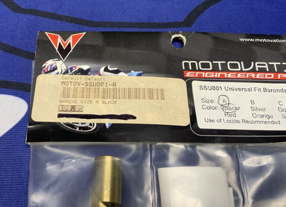 Motovation Weighted Universal Bar End Slider (Black) Size A SSU001