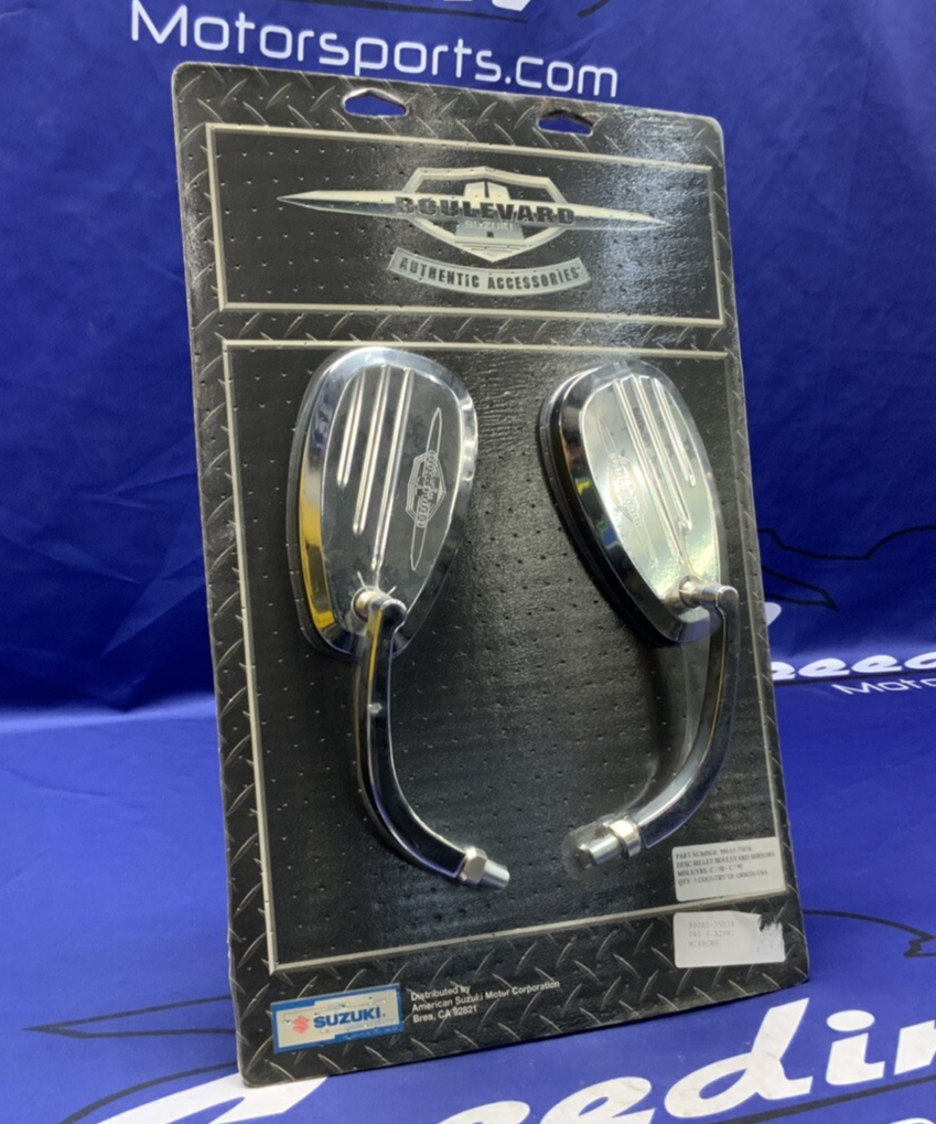 Suzuki Rear View Mirrors (Chrome) Boulevard 2005-2009 OEM 990A0-75038