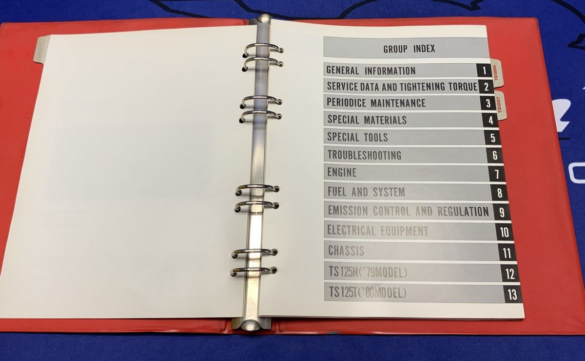 Suzuki TS125 Dual Sport Service Manual 1978-1980 OEM 99000-85280-2E3