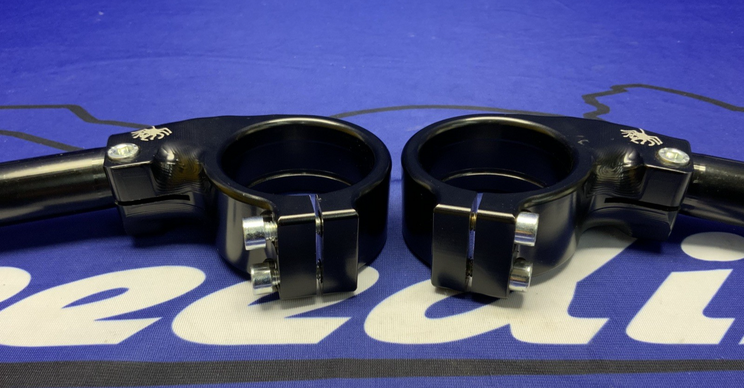 Spider Billet Clip On Handlebar Set W/ Tubes 25 Offset 50mm 50.25.50