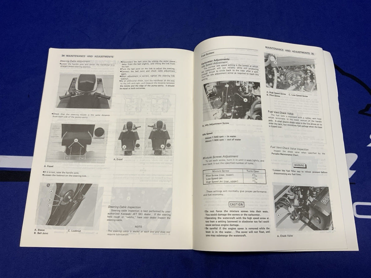 Kawasaki Jet Ski JS550 Owners Manual 1986-1989 OEM 99920-1434-01