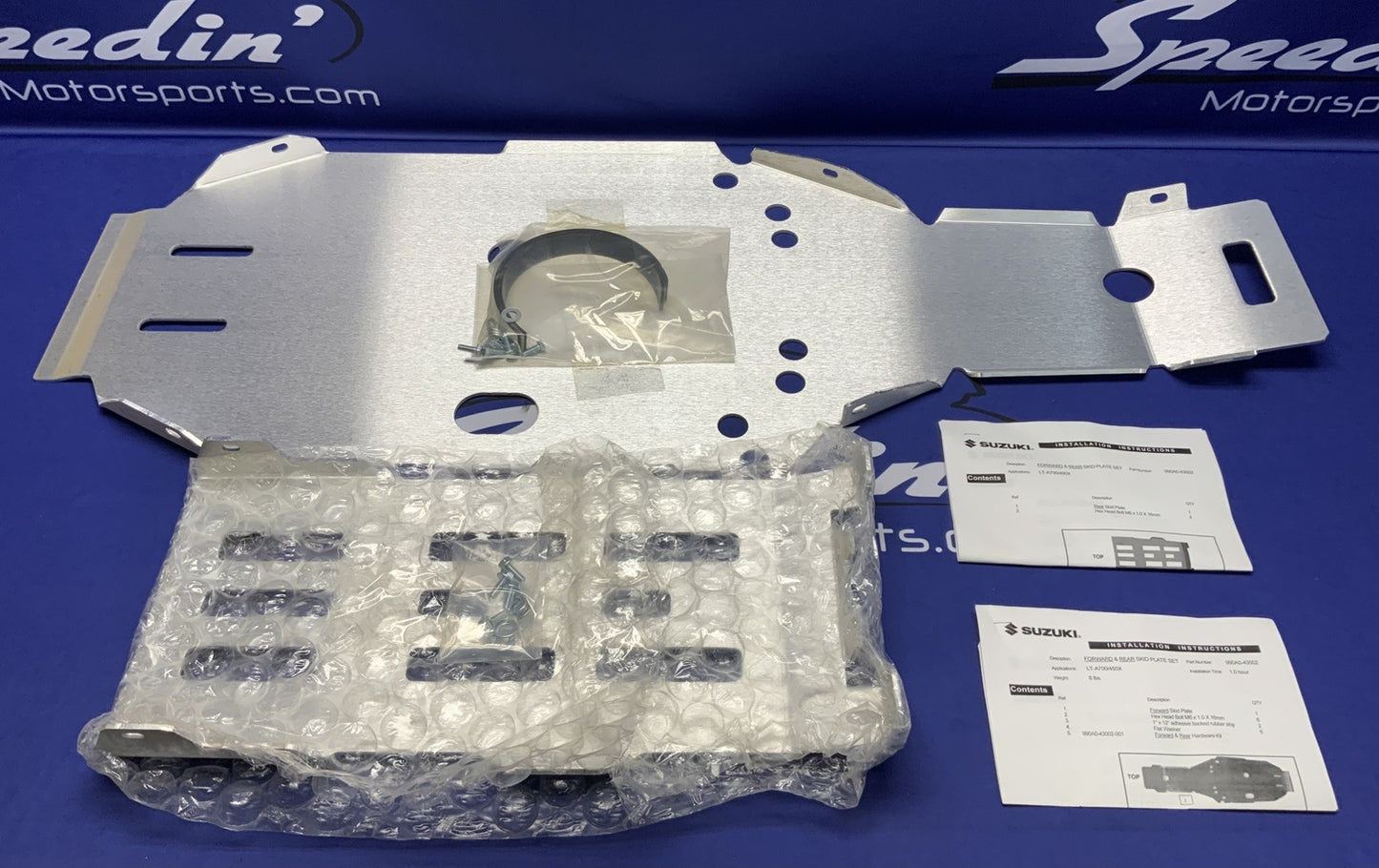 Suzuki Two Piece Main Skid Plate Set KingQuad 700/750 2005-2022 OEM 990A0-43002