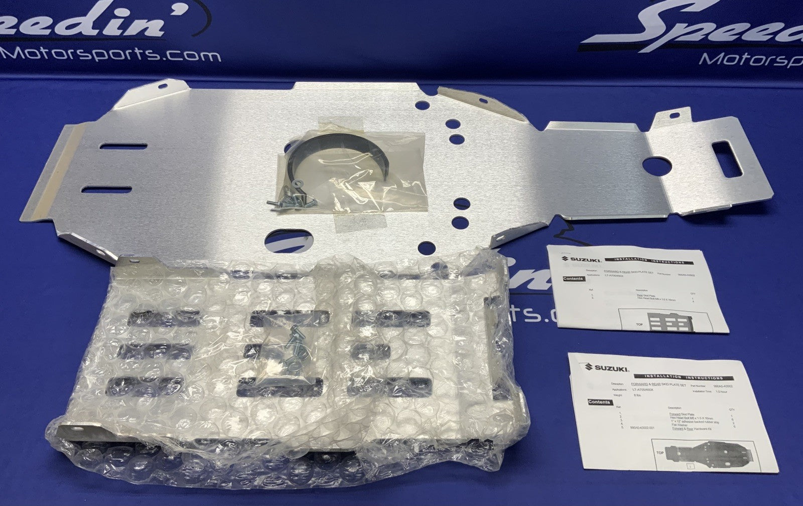 Suzuki Two Piece Main Skid Plate Set KingQuad 700/750 2005-2022 OEM 990A0-43002