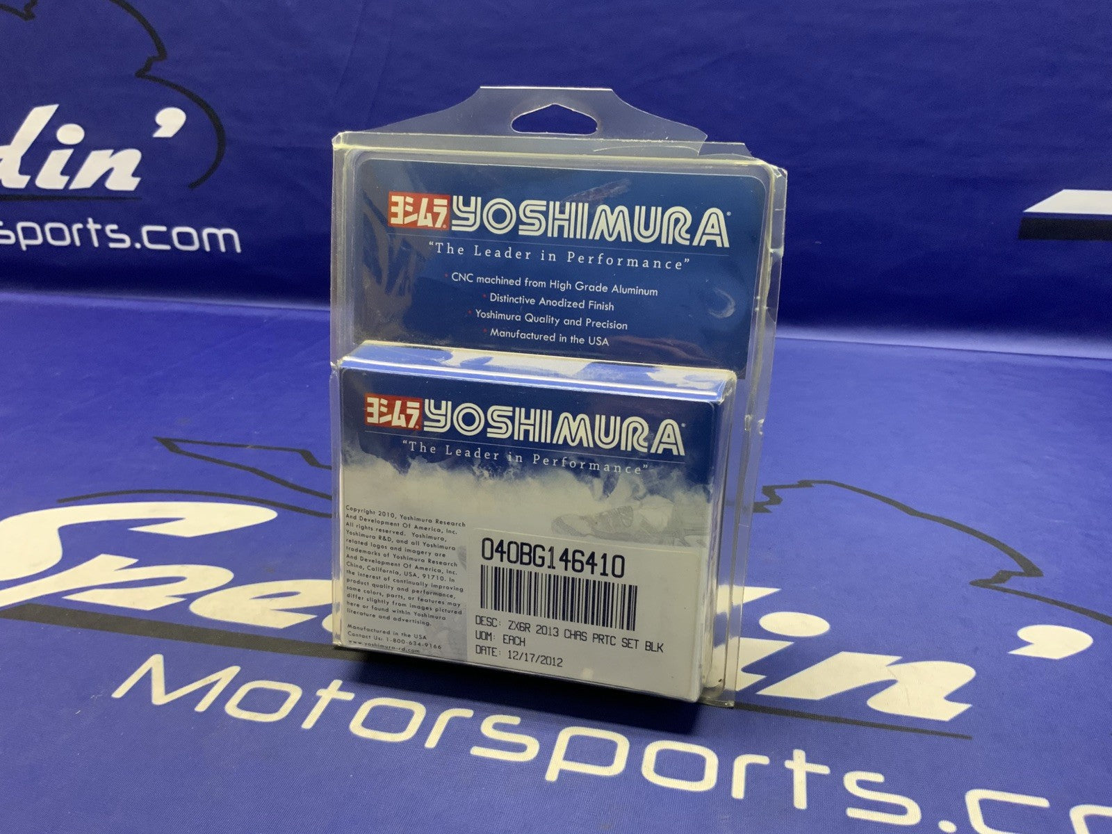 Yoshimura Frame Slider Kit Black Kawasaki ZX-6R 2013-2018 040BG146410