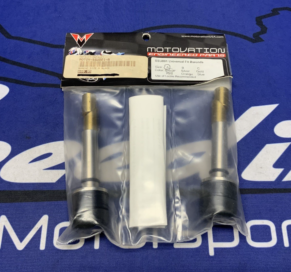 Motovation Weighted Universal Bar End Slider (Black) Size A SSU001