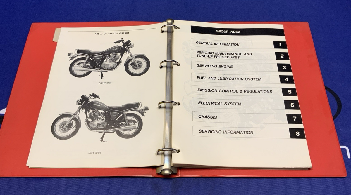 Suzuki GS250T Service Manual 1980-1985 OEM 99000-85551-0E3