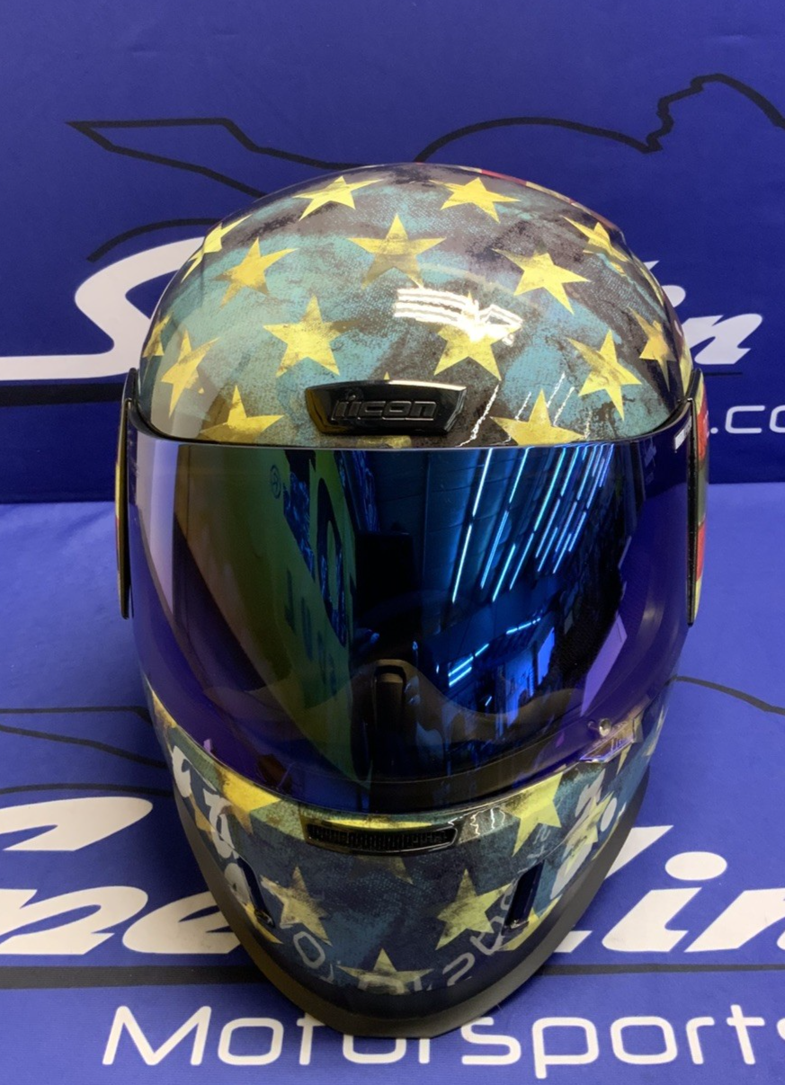 Icon Airfron Old Glory Red/White/Blue Helmet LG 010-14785
