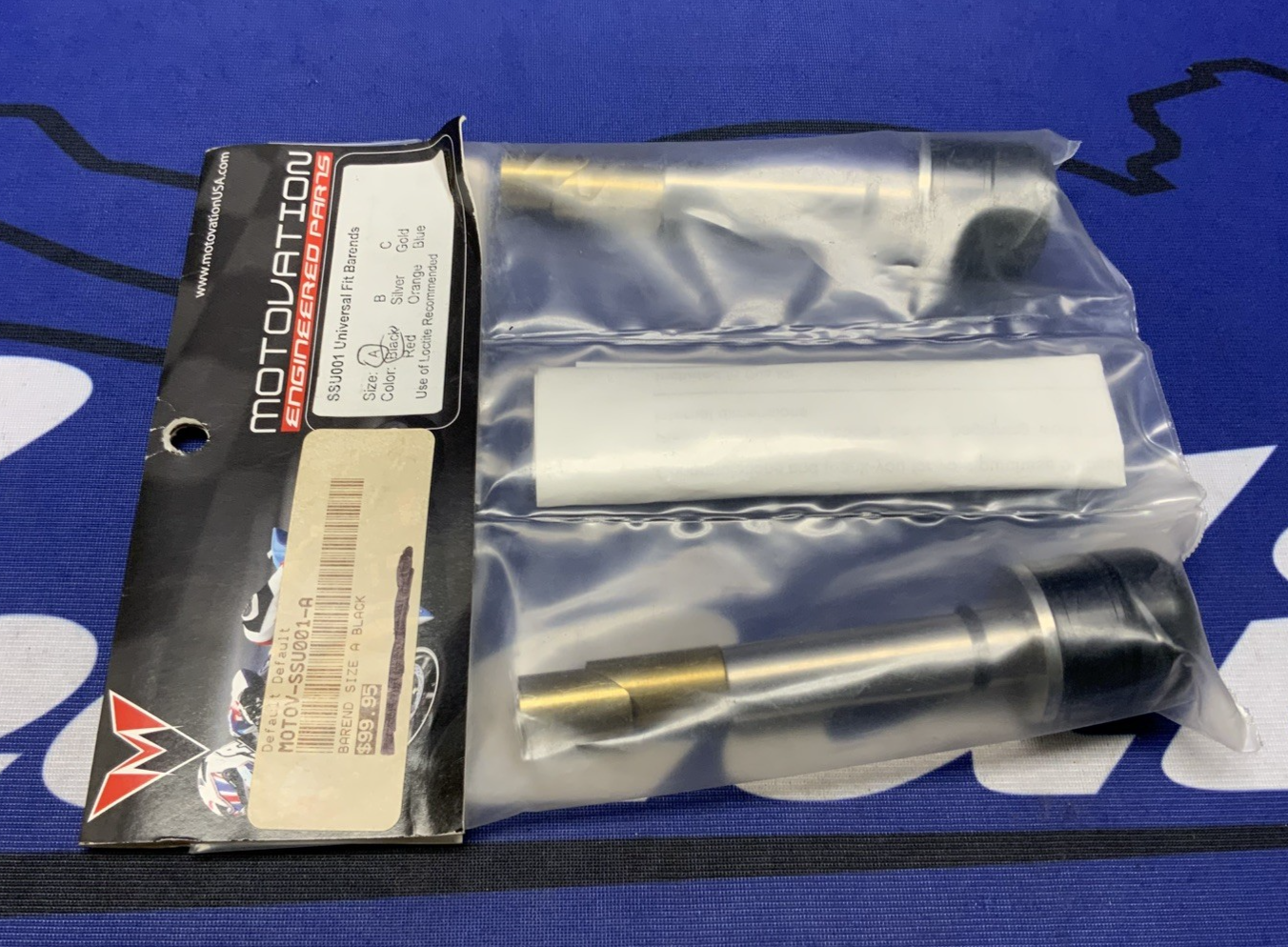Motovation Weighted Universal Bar End Slider (Black) Size A SSU001