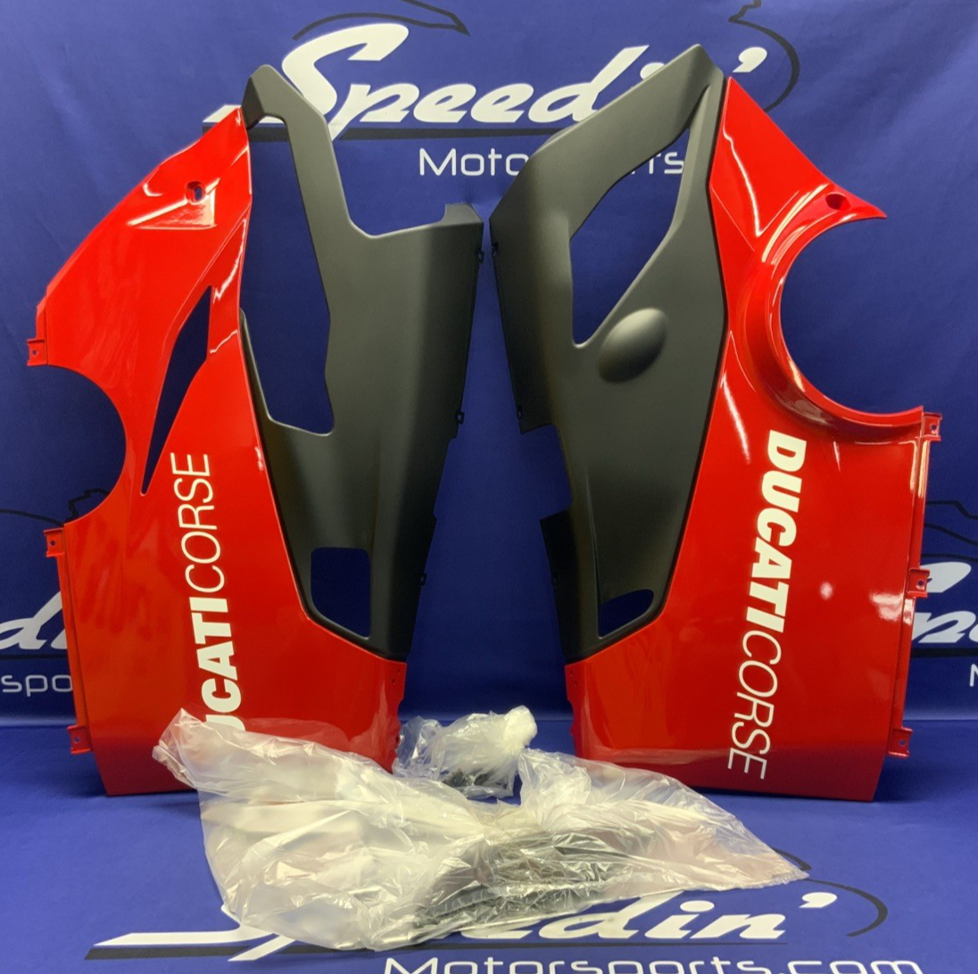 Ducati Lower Fairing Kit (Akrapovic Exhaust) Panigale V4 18-21 OEM 97180653AB