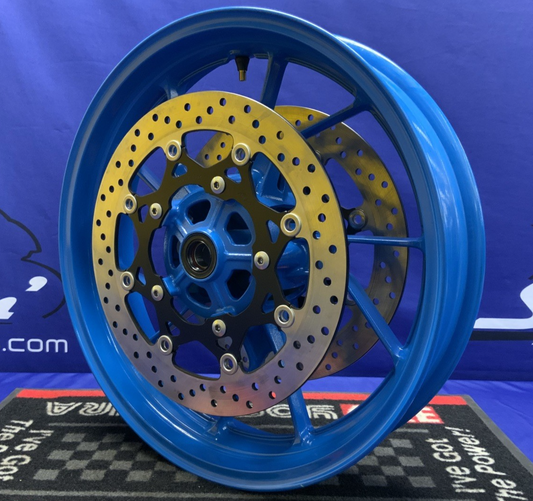 Suzuki Front Wheel W/ Rotors (Blue) GSX-8R 2024-2026 OEM 54111-25L00-QZB-1