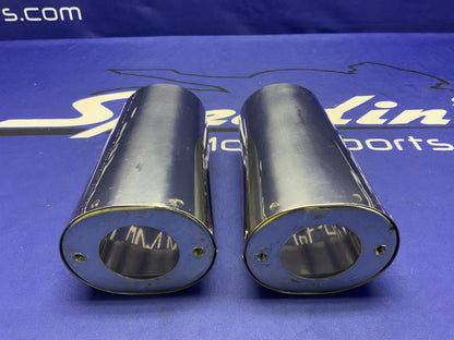 Harley Davidson Fork Slider Covers Chrome Touring 1980-2013 OEM 45963-97