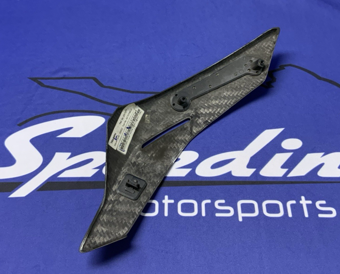 Triumph Left Belly Pan Carbon Fiber Street Triple R/RS/Moto 2 23-25 OEM T2317077