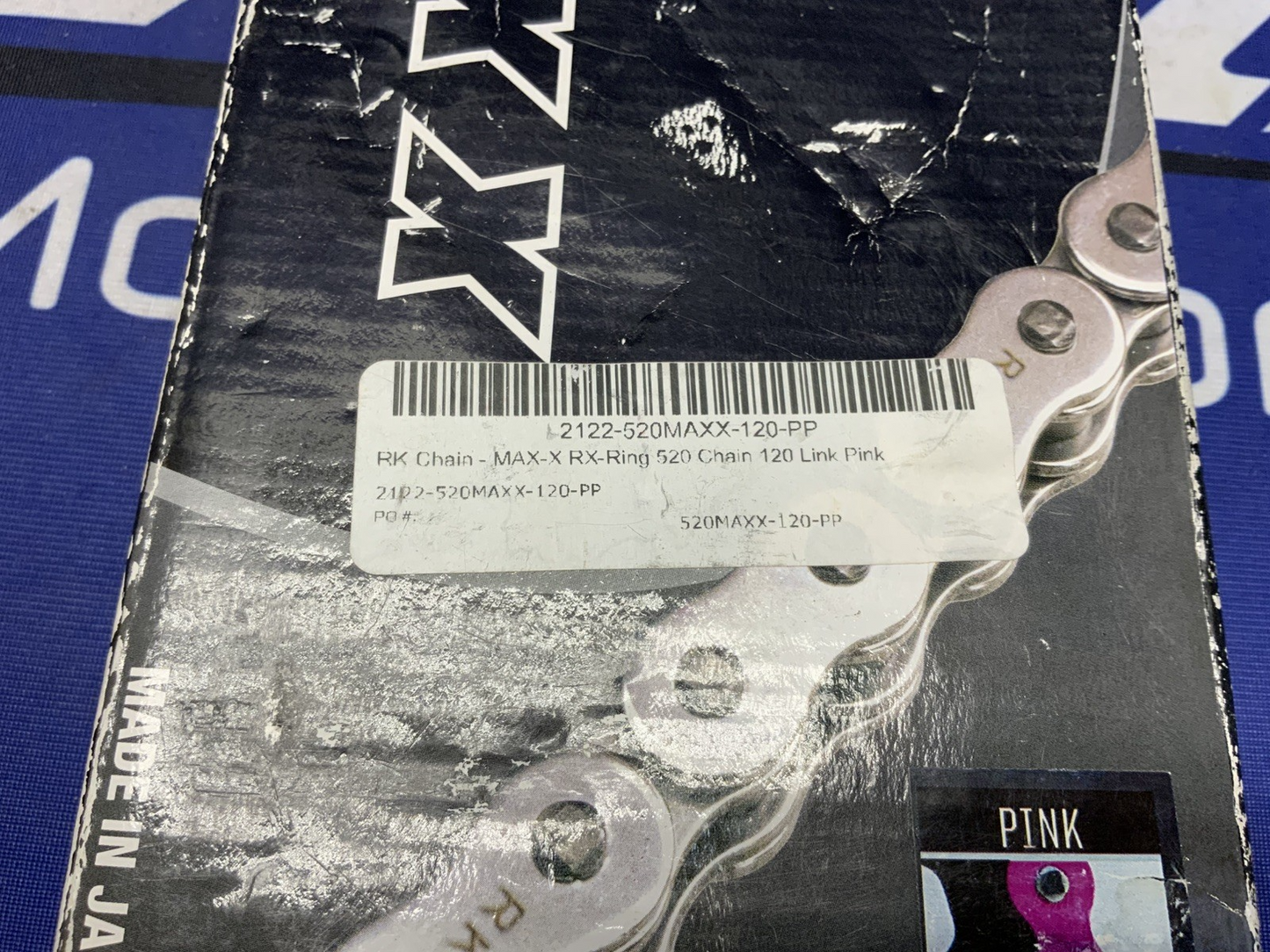 RK Takasago Chain 520 MAX-X Sealed X-Ring Chain Pink 120 Links 520MAXX-120-PP