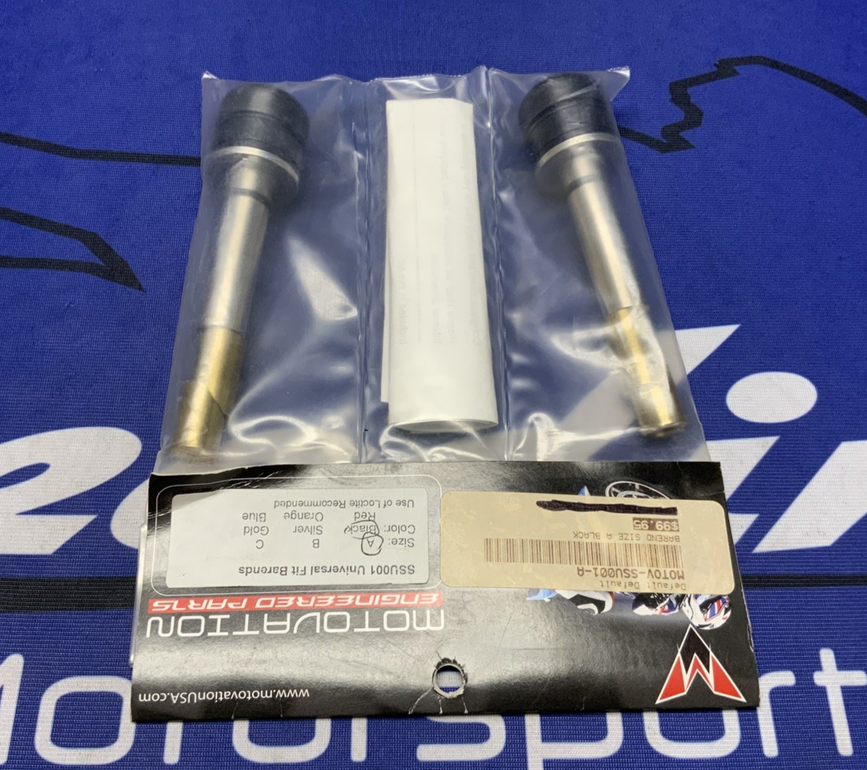 Motovation Weighted Universal Bar End Slider (Black) Size A SSU001