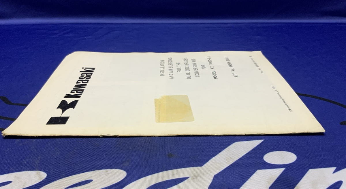 Kawasaki Install & Air Bleed KZ1000-A1 OEM 99929-1001-01
