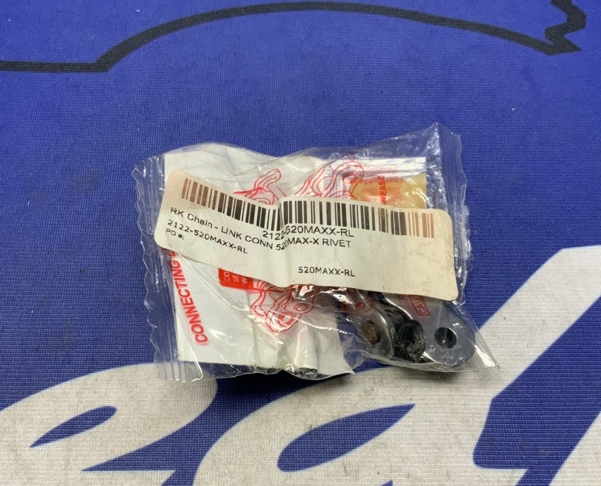 RK Takasago Chain 520 MAX-X Series Rivet Connecting Link Natural 520MAXX-RL-N