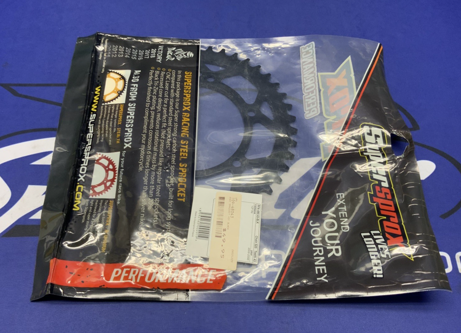 Supersprox Rear Edge Sprocket 43T (Black) YZF-R6 2006-2018 RFA-480-43-BLK