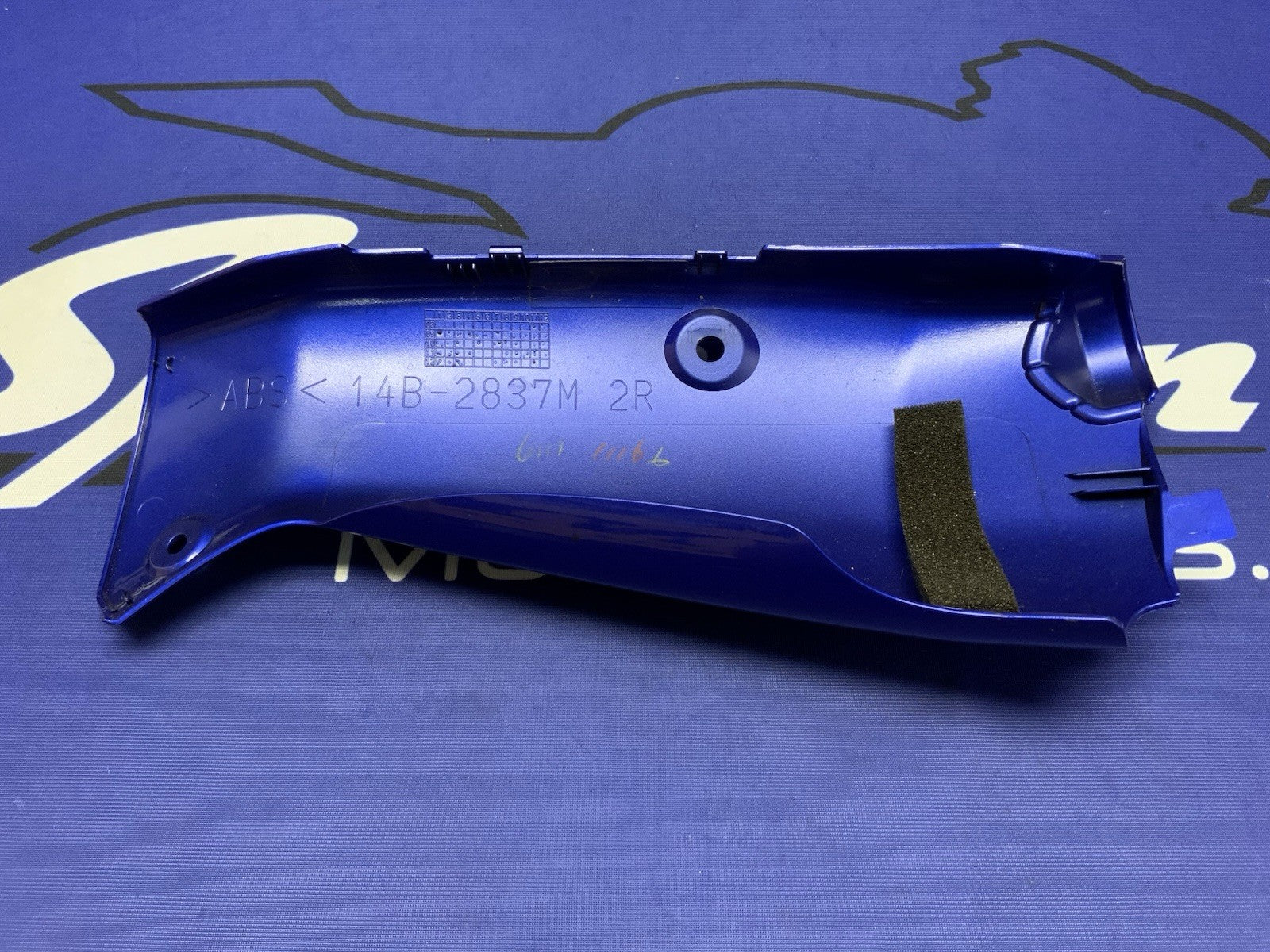 Yamaha Console Panel 2 (Blue Metallic) YZF-R1 2009, 2013 OEM 14B-2837M-00-P4