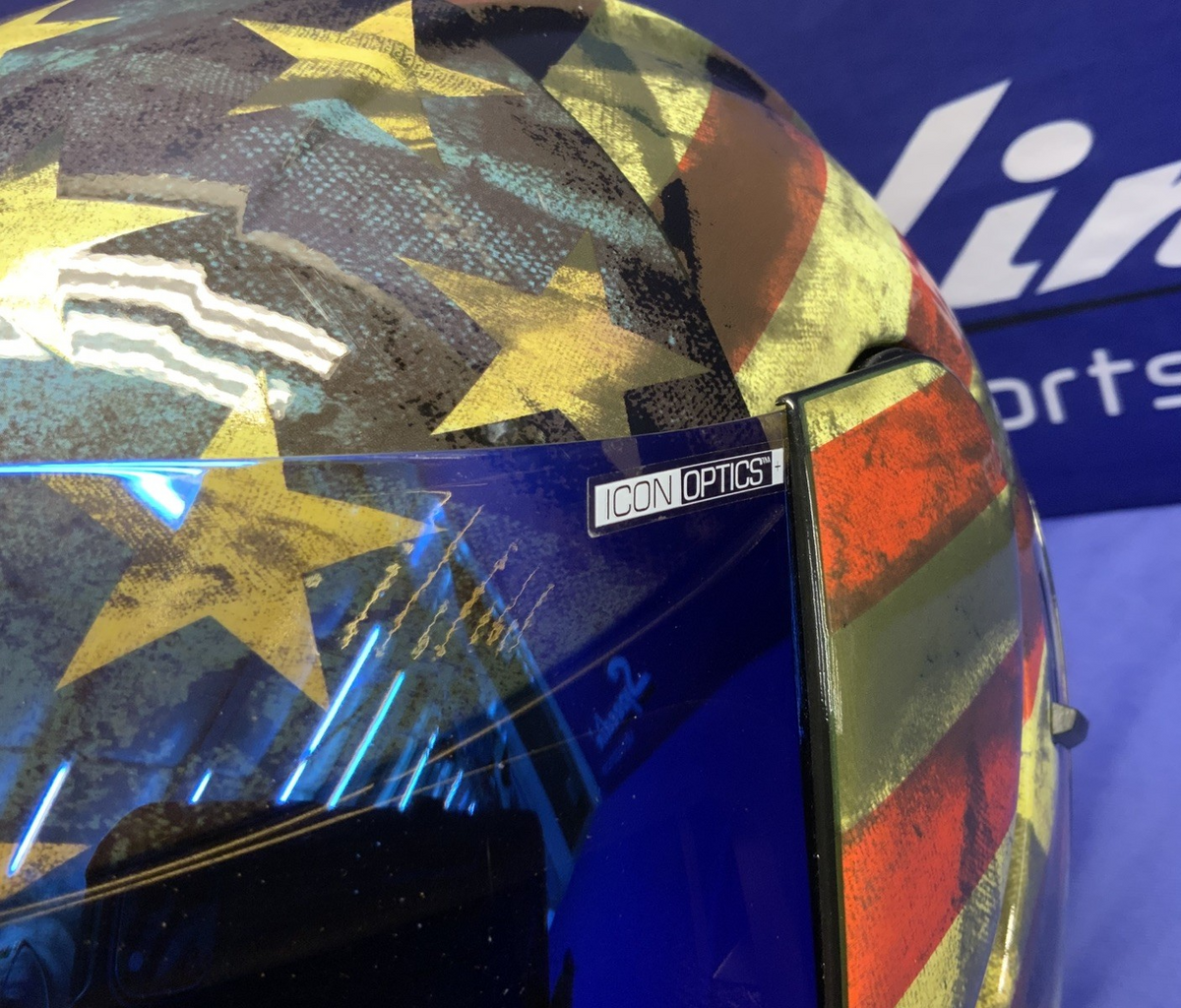 Icon Airfron Old Glory Red/White/Blue Helmet LG 010-14785