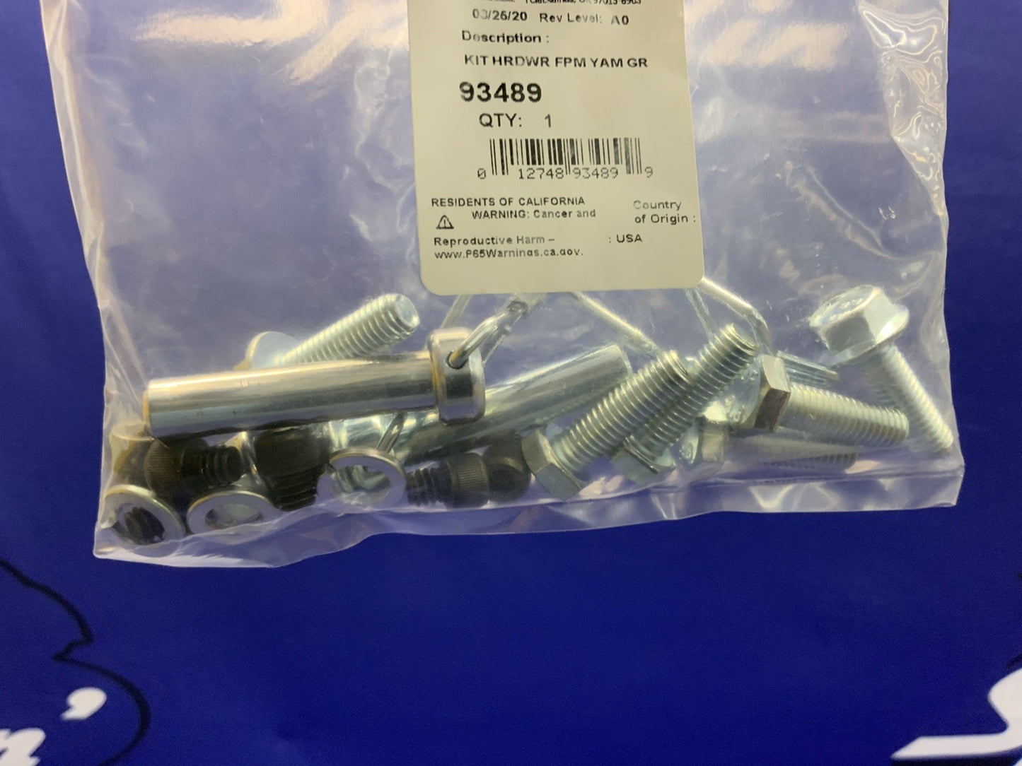 WARN Snow Plow Mount Kit Yamaha Grizzly EPS 2018-2025 OEM DBY-10636-00-00