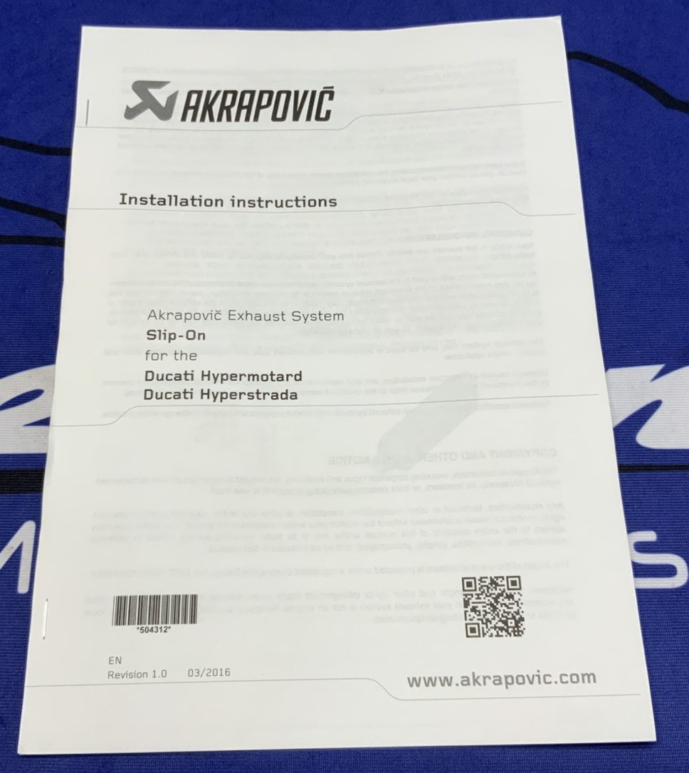 Akrapovic Link Pipe (Titanium) Hypermotard 2013-2018 L-D8SO2