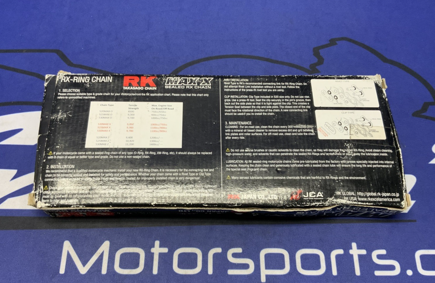 RK Takasago Chain 520 MAX-X Sealed X-Ring Chain Pink 120 Links 520MAXX-120-PP