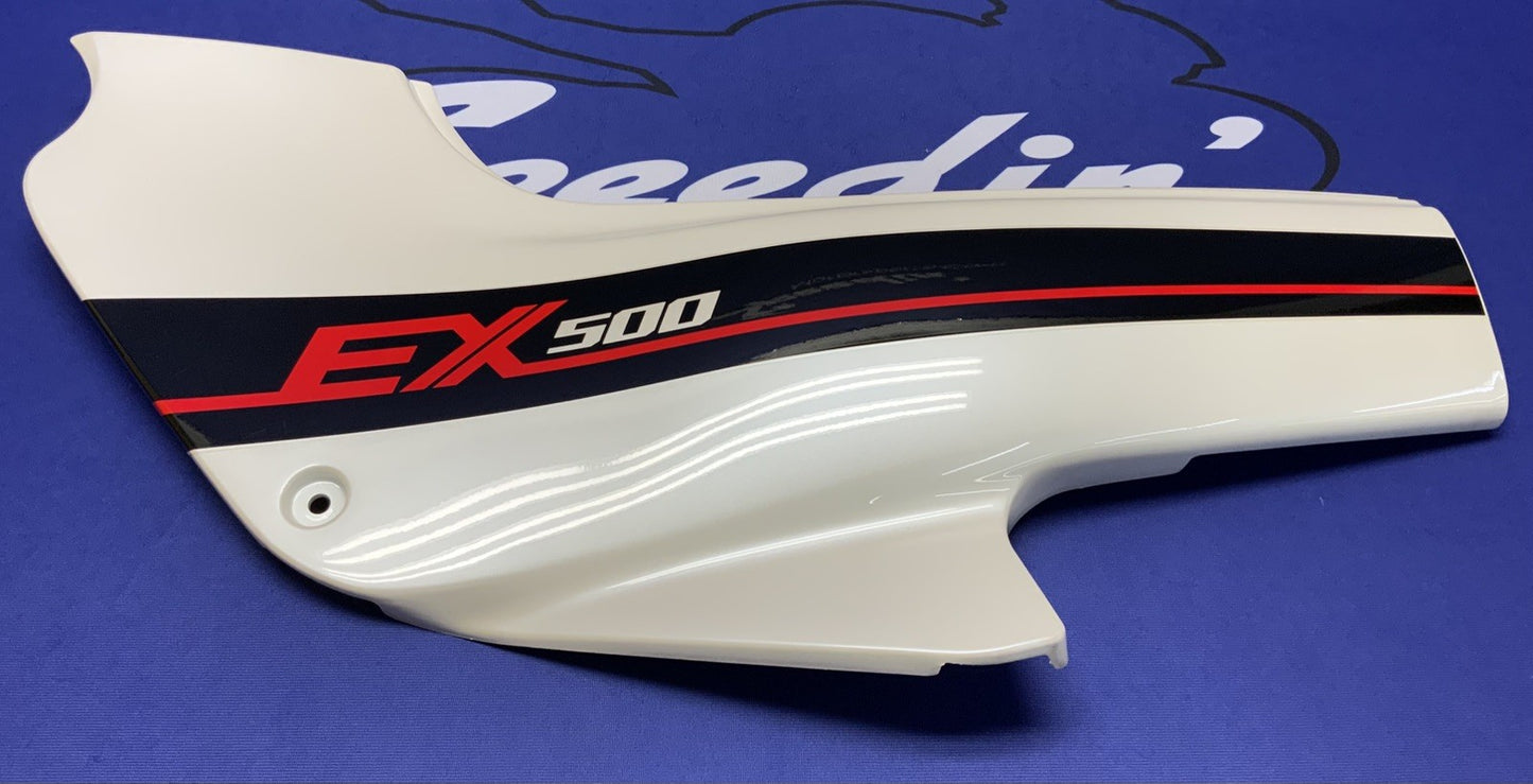 Kawasaki Left Side Cover (White) EX500 1988 OEM 36002-5445-R1
