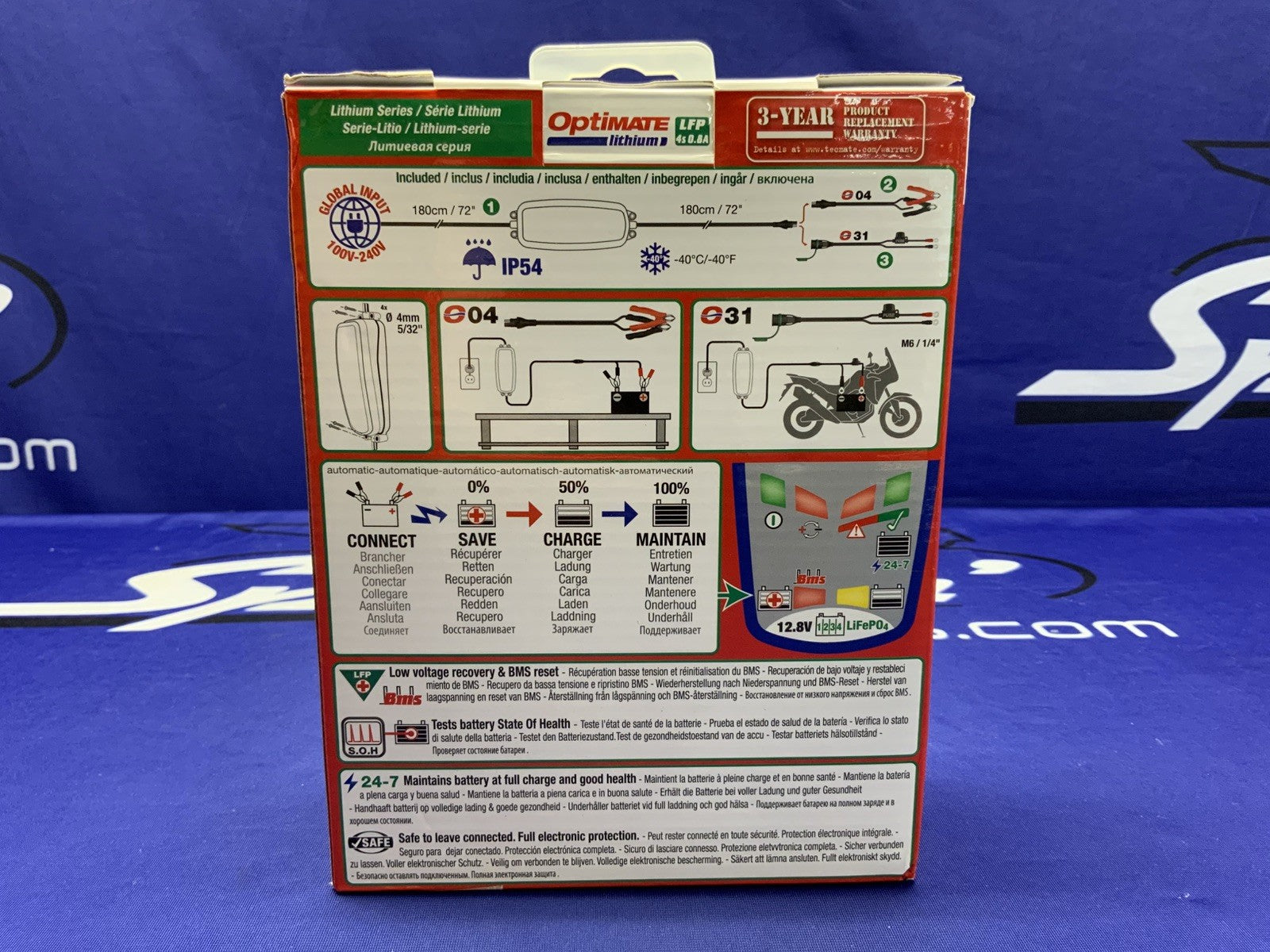 Optimate .8A Lithium Battery Charger C57001-471