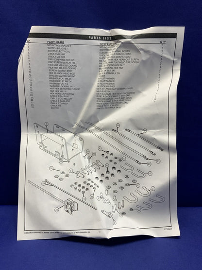 WARN Front Winch Mount Kit Yamaha Grizzly 300 2012-2013 OEM 1SC-F28L0-V0-00