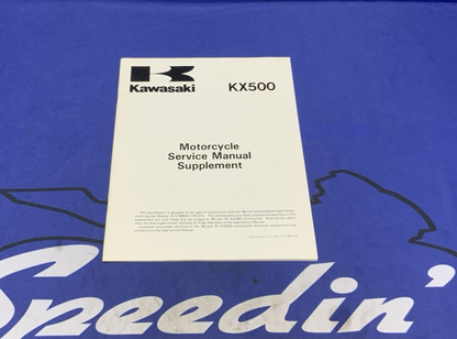 Kawasaki KX500 Service Manual 1990-1991 OEM 99924-1132-52